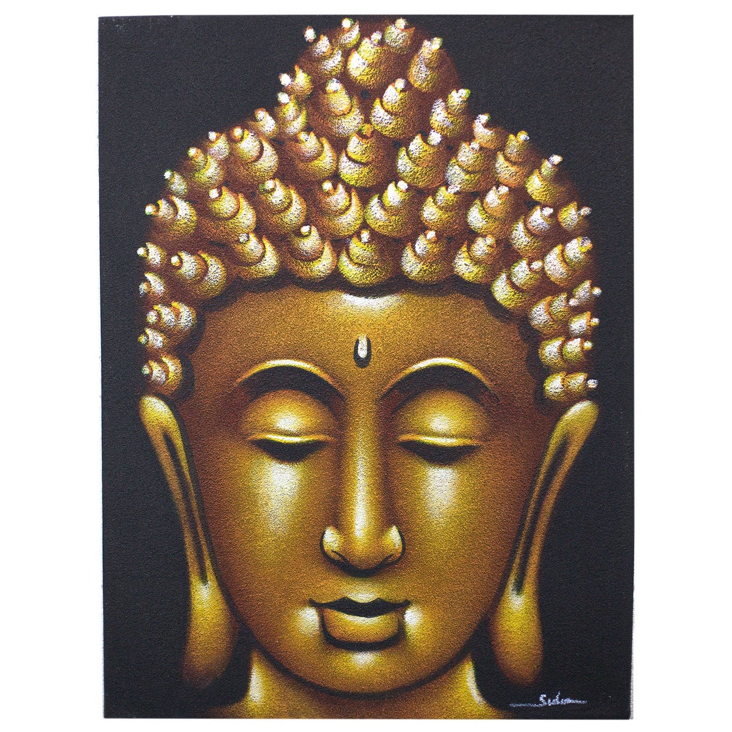 Buddha Painting - Gold Sand Finish | Auro & Co