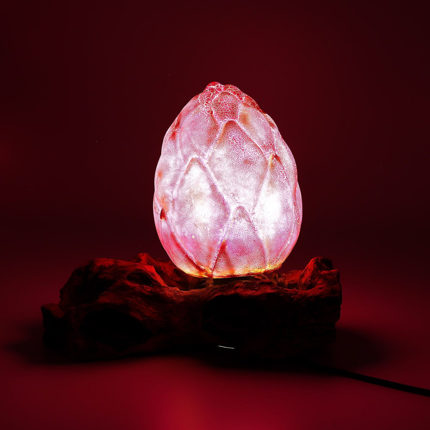 DriftGlow Lamp Crackle Lotus Flower Shade - Purple – product image 6