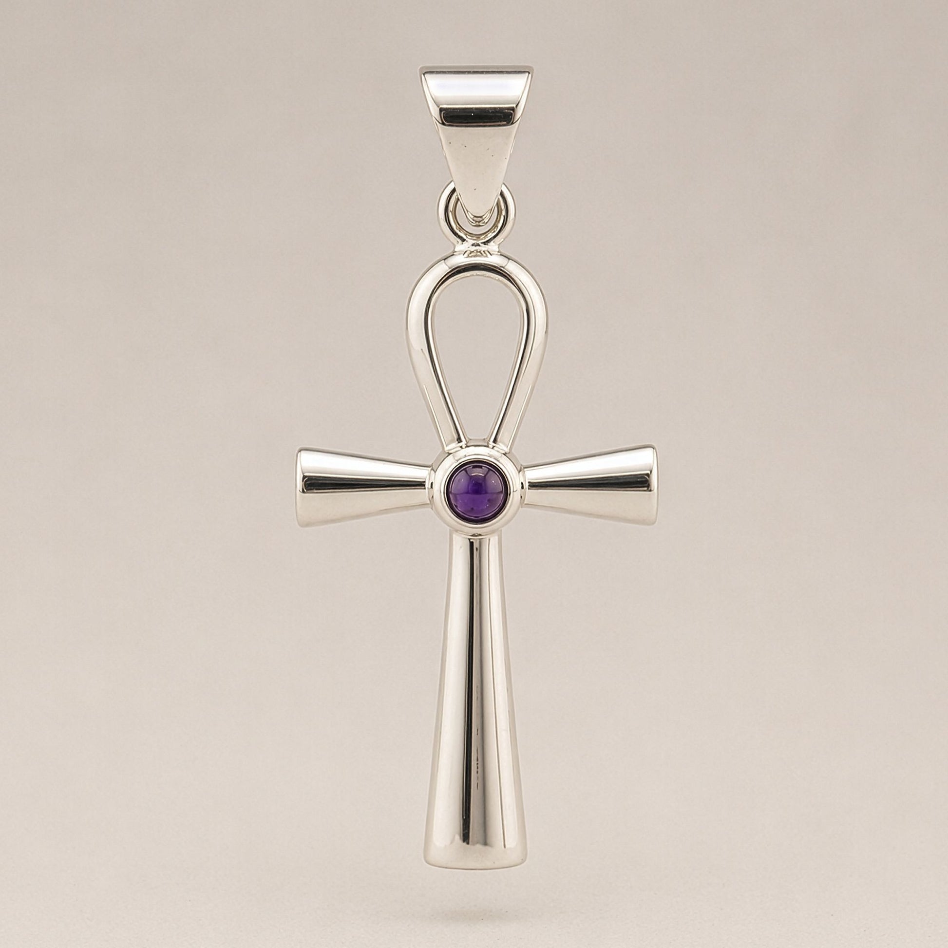 Indian Devotional Pendant - Silver Plated (45cm Cord)- Ankh Symbol of Eternal Life – product image 6
