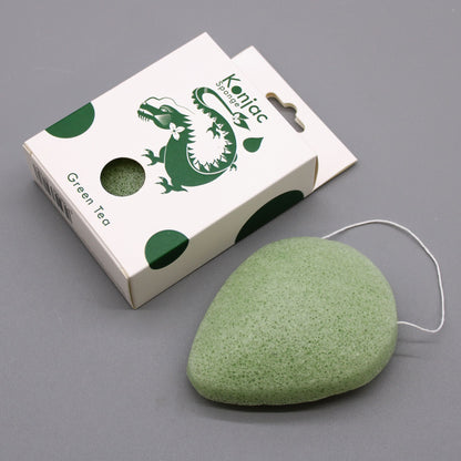 Teardrop Konjac Sponge - Green Tea - Protective – detail view