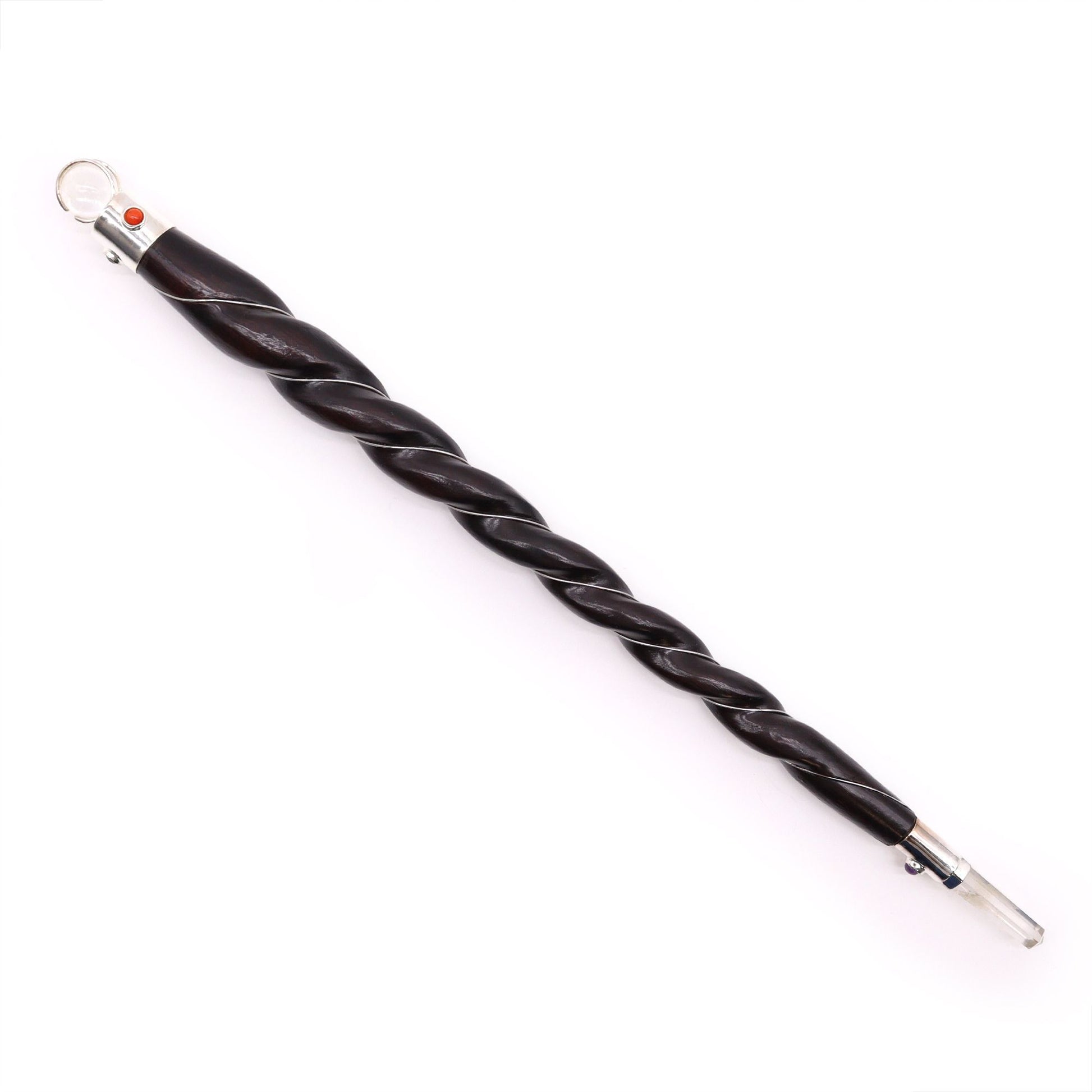 Extra Large Twisted Wood and Rock Quartz Wand | Auro & Co