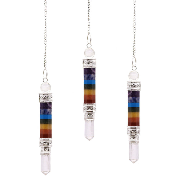 7 Charka 3 Piece Joint Pendulum | Auro & Co