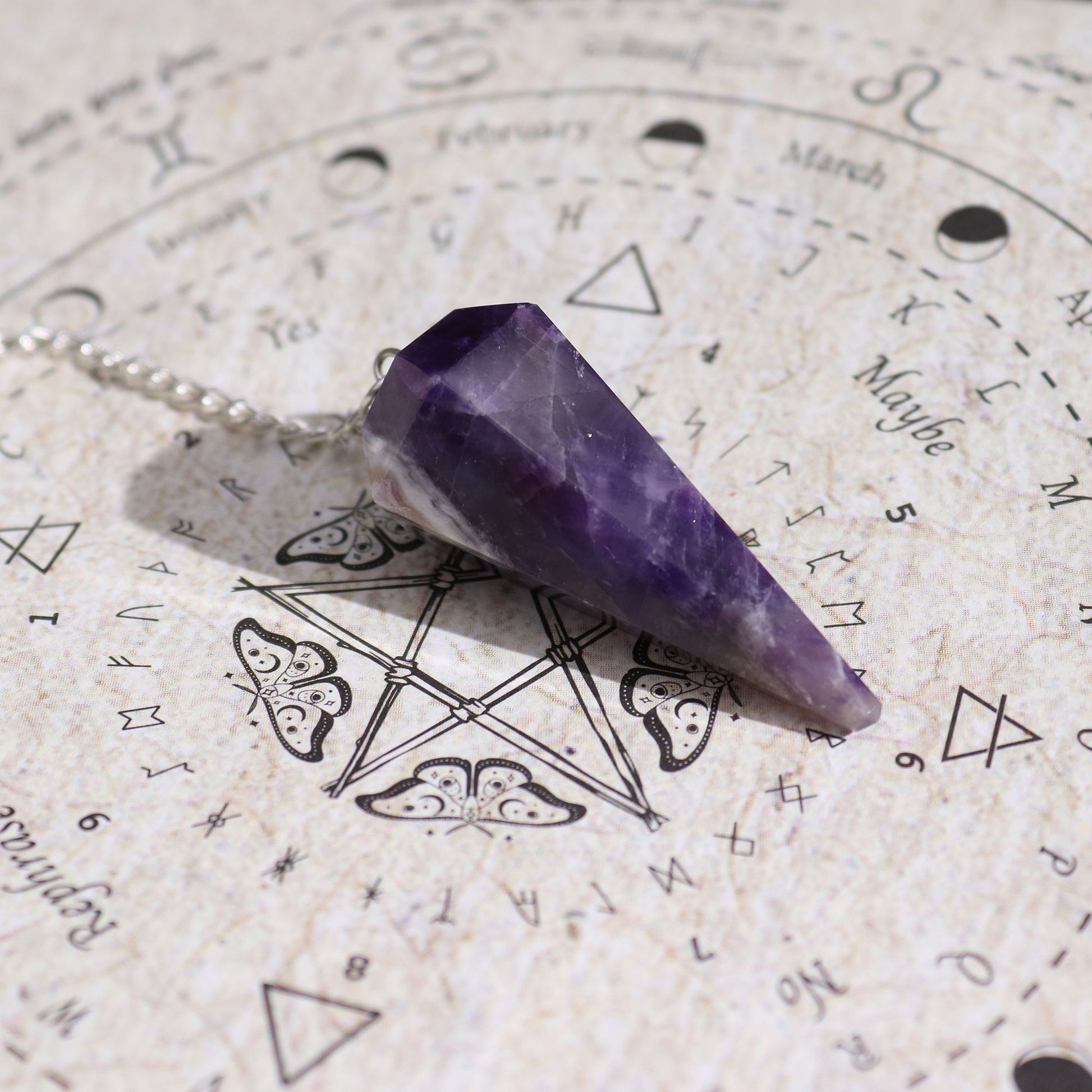 Ancient Witch Spell Incense - Seduction - Amethyst Pendulum – lifestyle shot