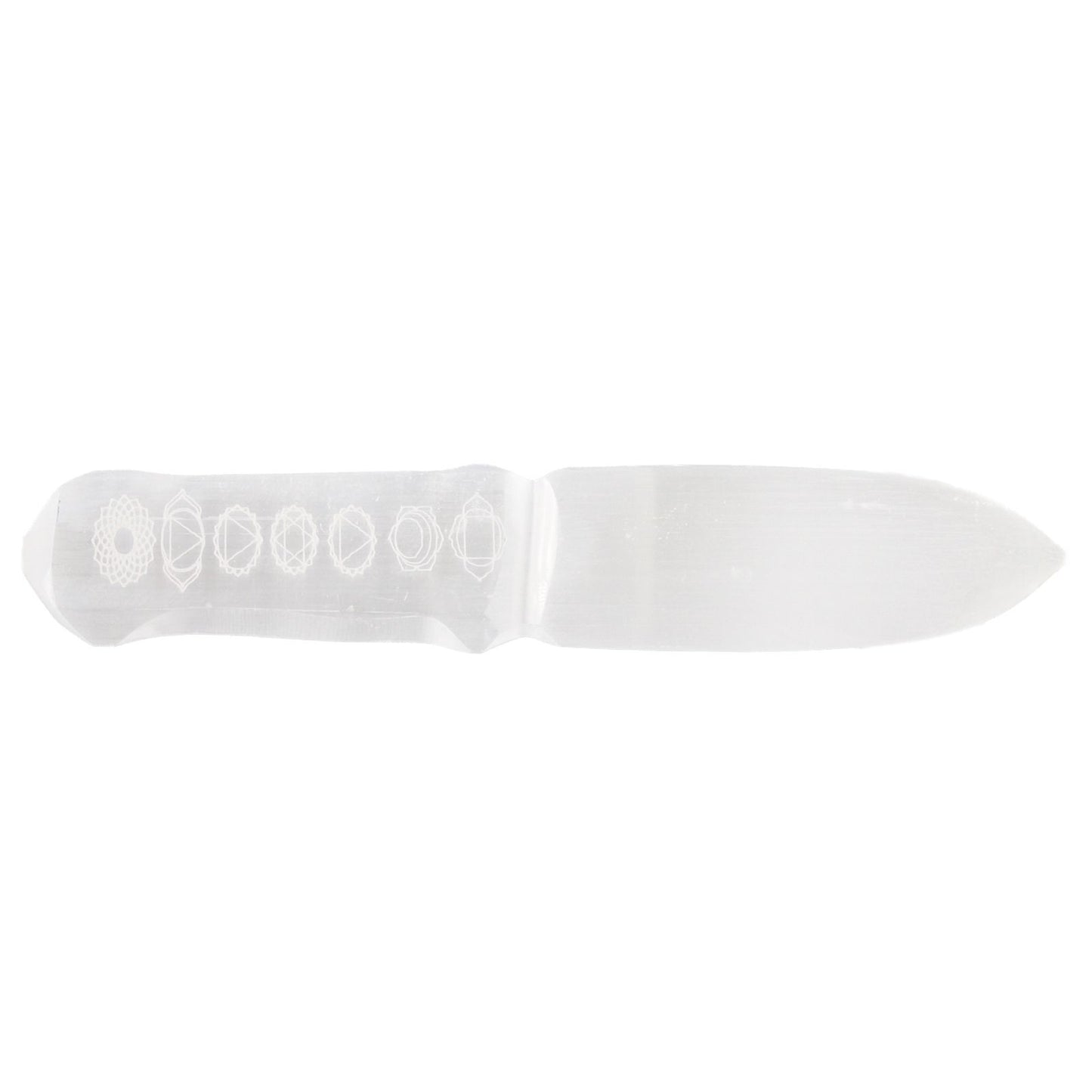 Selenite Ritual Knife - Chakra – detail view