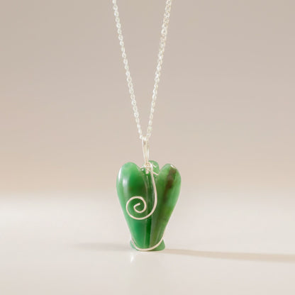 Gemstone Guardian Angel Pendant - Green Aventurine – product image 6