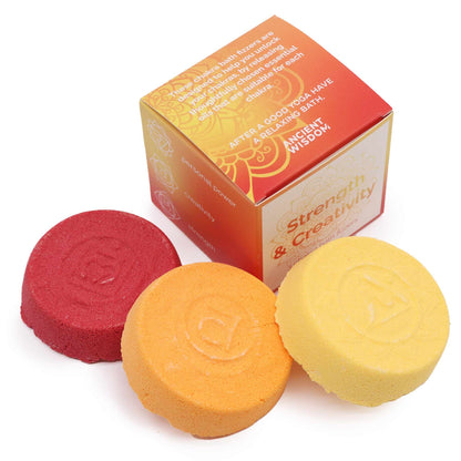 Chakra Strength & Creativity Bath Fizz - Small box