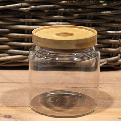 Minimalist Bamboo Seal Storage Jar – 10cm