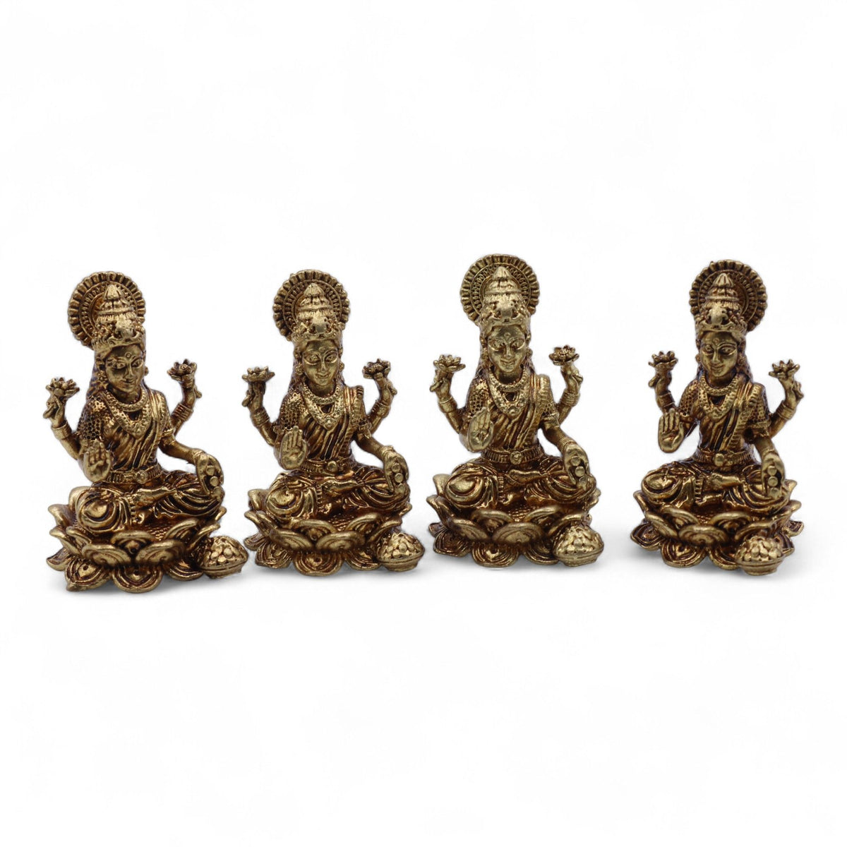 Lakshmi Brass Miniature Figure, Large, 5.5cm