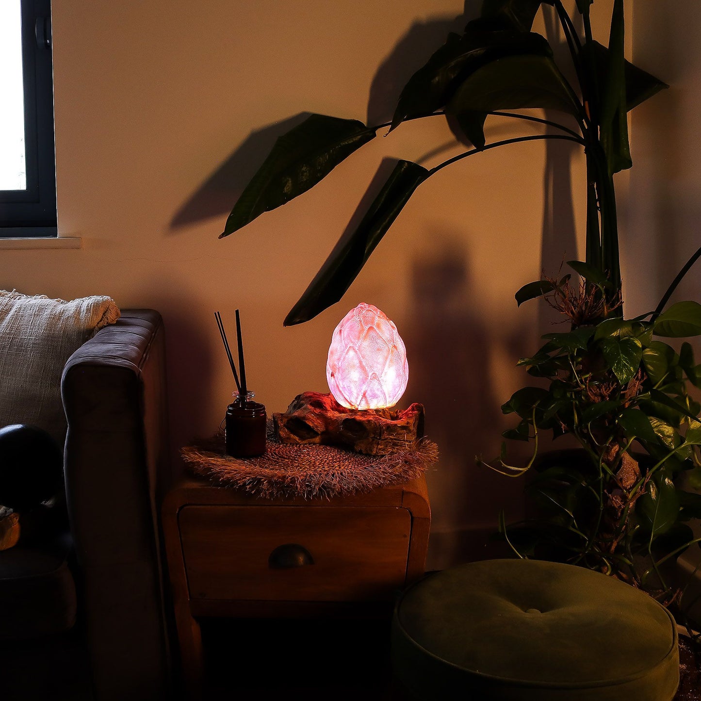 DriftGlow Lamp Crackle Lotus Flower Shade - Purple – product image 7