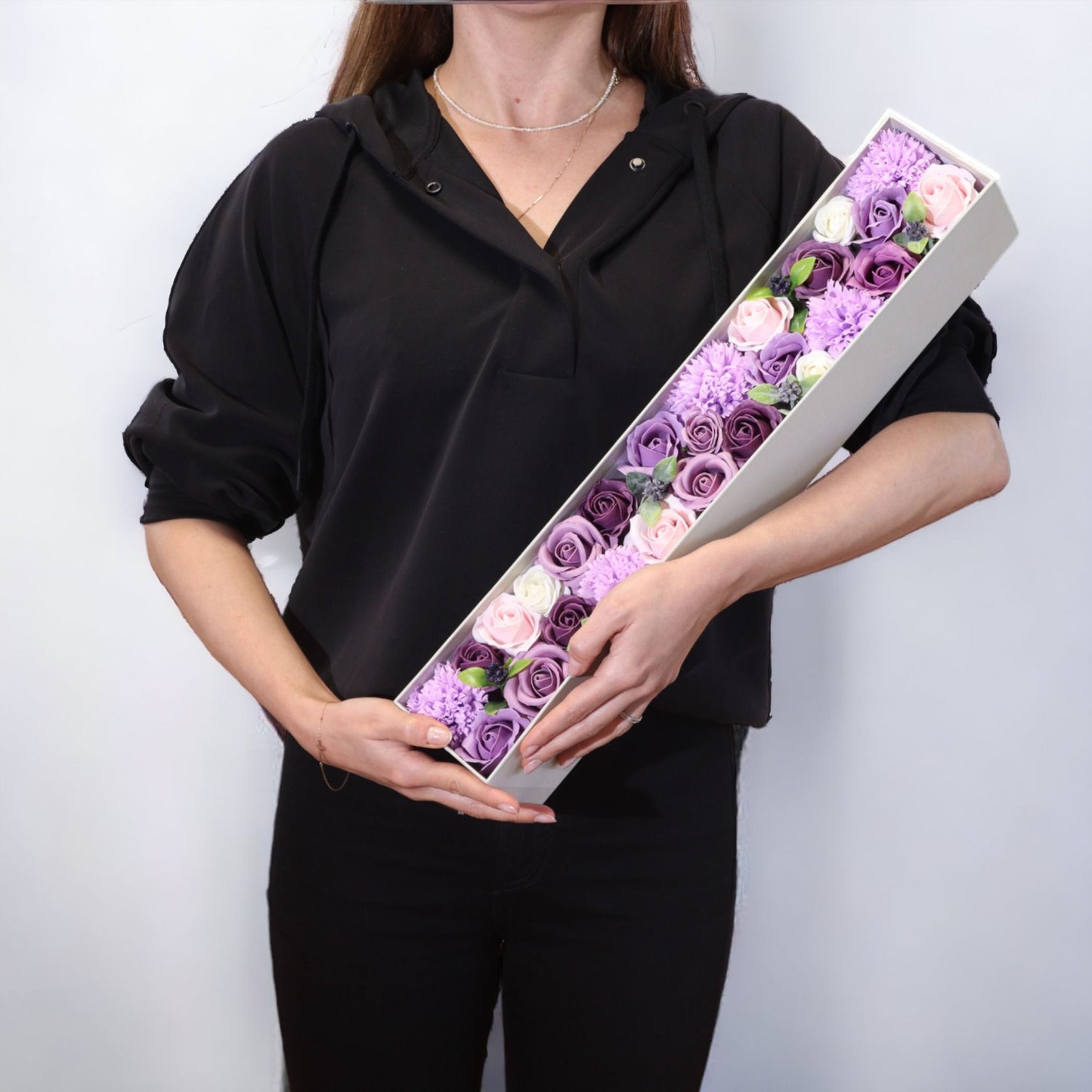 Extra Long - Lavender Rose & Carnation – detail view