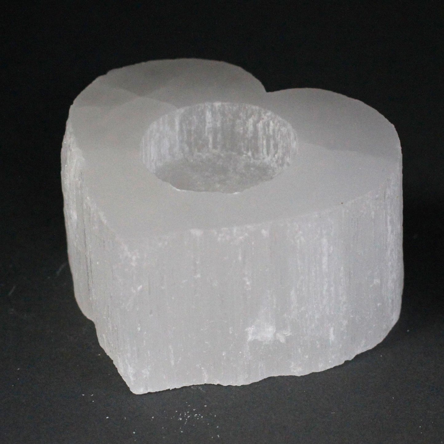Selenite Heart Candle Holder | Auro & Co