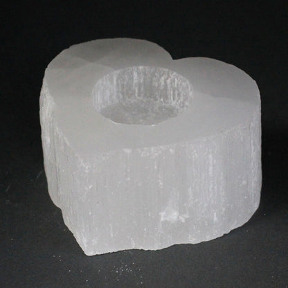 Selenite Heart Candle Holder | Auro & Co