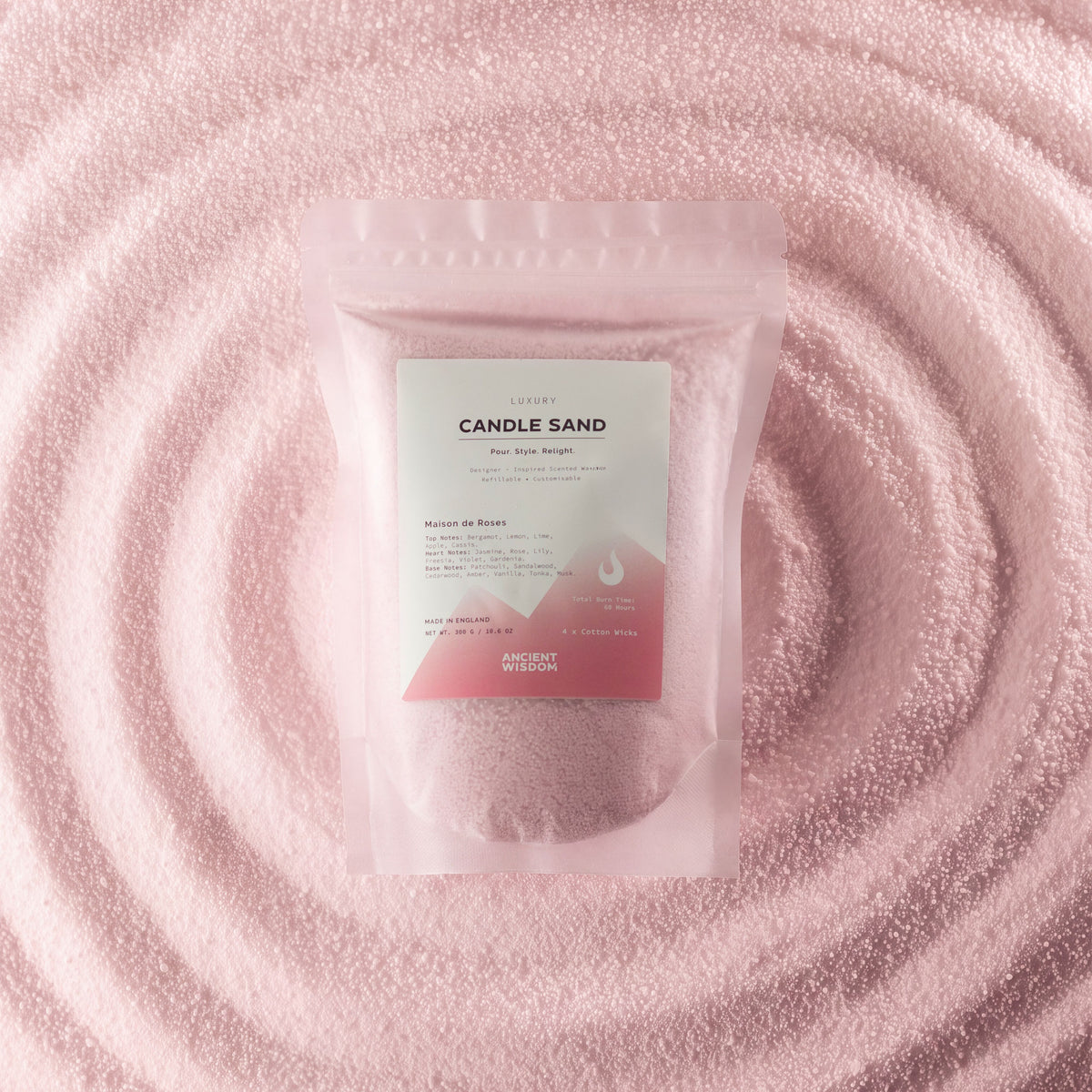 Maison de Roses Candle Sand - Dusty Rose, 300g