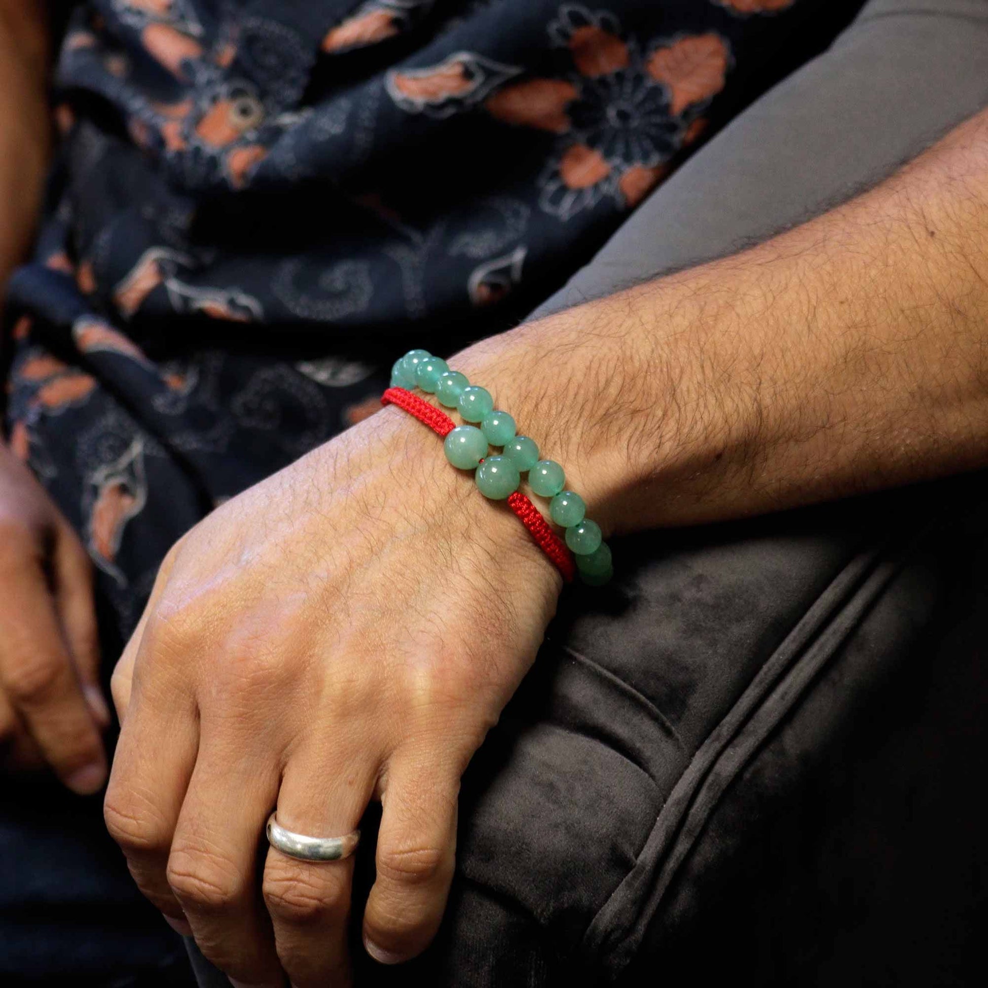Gemstone Double Power Bracelets- Jade – lifestyle shot