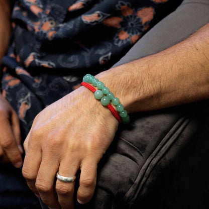 Gemstone Double Power Bracelets- Jade – lifestyle shot