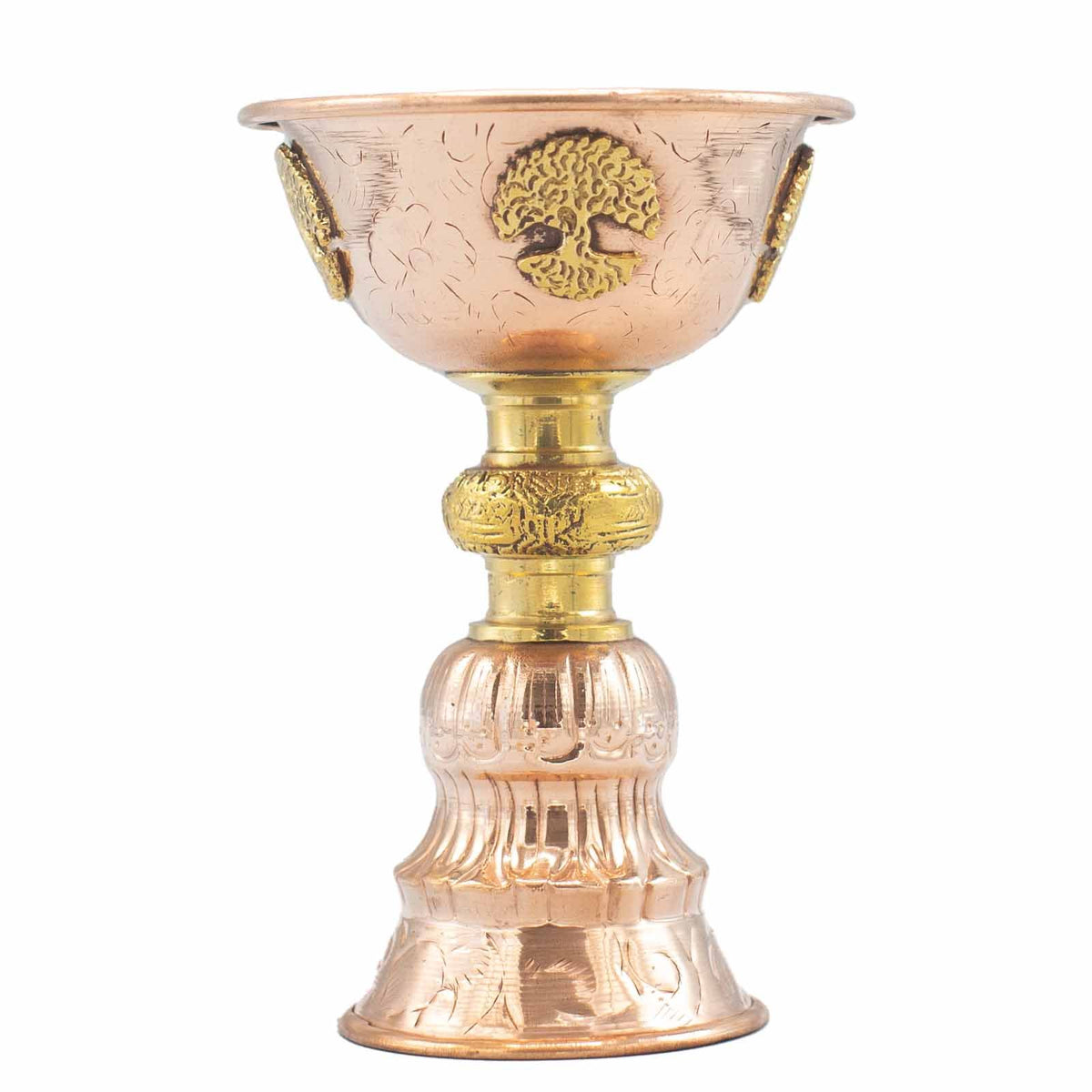 Tree of Life Copper Ritual Goblet, 10x15cm
