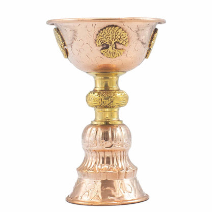 Tree of Life Copper Ritual Goblet, 10x15cm