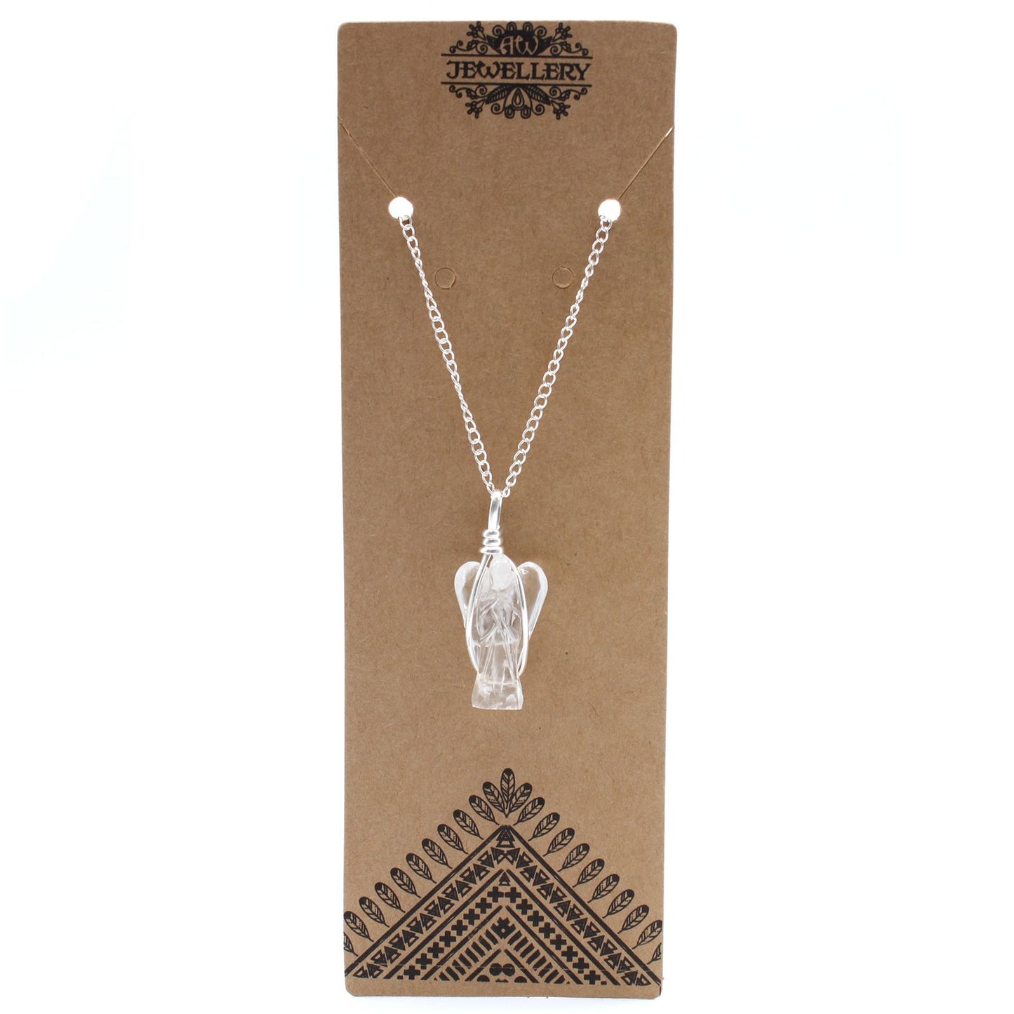Gemstone Guardian Angel Pendant - Rock Quartz – product image 6