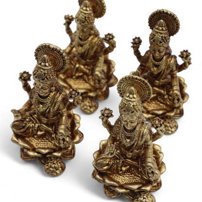 Lakshmi Brass Miniature Figure, Large, 5.5cm