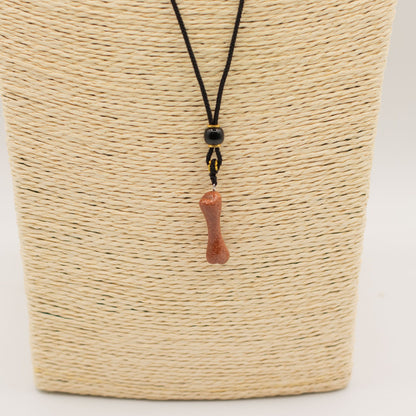 Cord Necklace Gemstone Pendant - Goldstone Bone – packaging