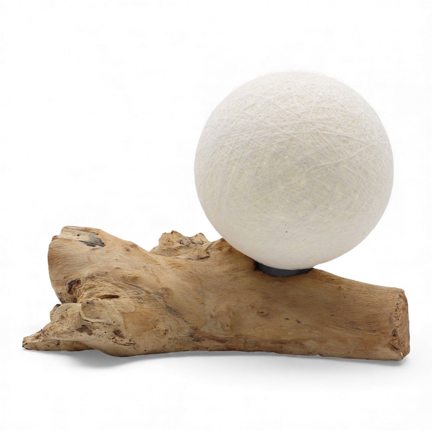 DriftGlow Lamp Cotton Luna Ivory Shade | Auro & Co