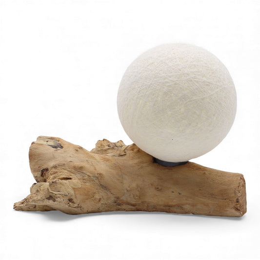 DriftGlow Lamp Cotton Luna Ivory Shade | Auro & Co