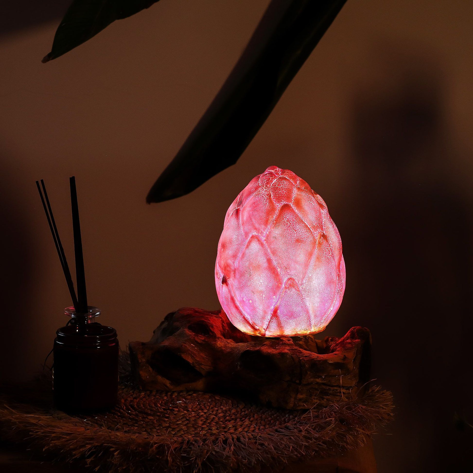 DriftGlow Lamp Crackle Lotus Flower Shade - Purple – product image 8