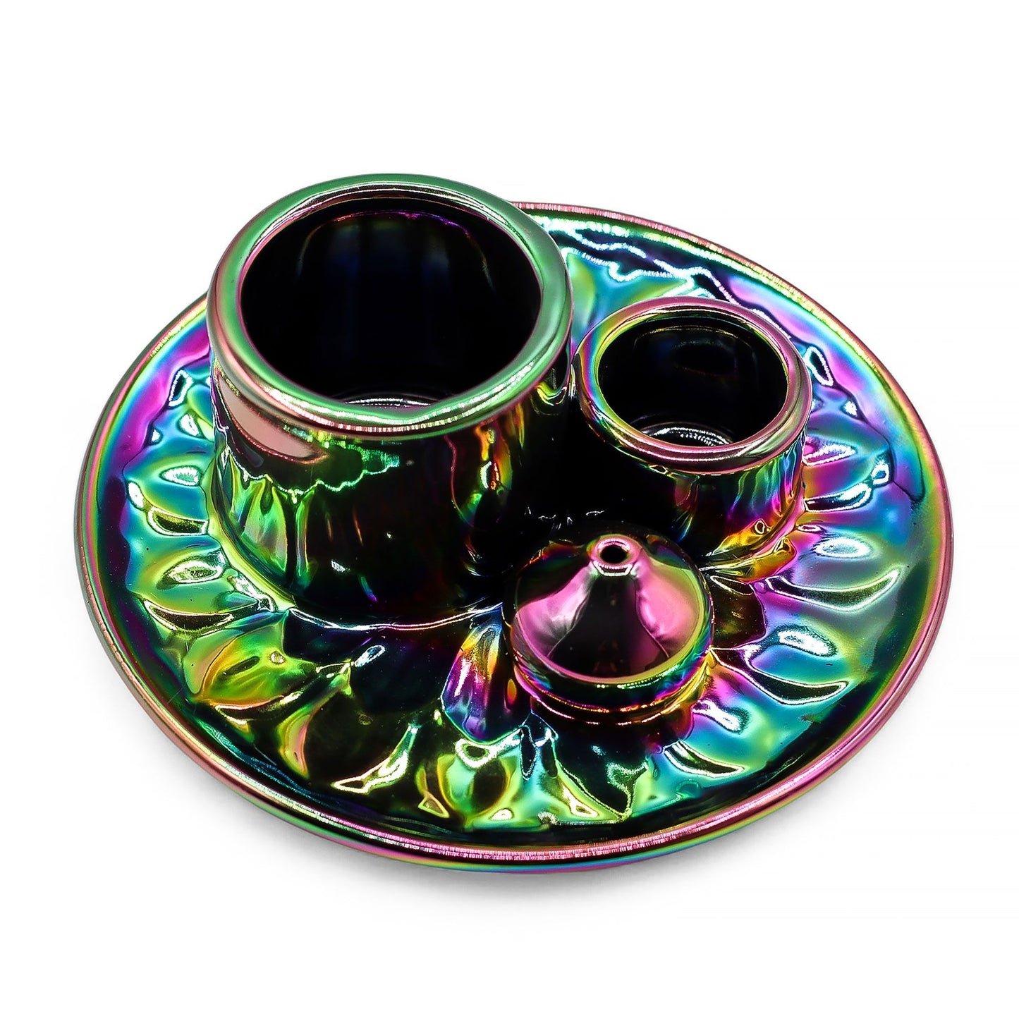 Palo Santo Stick & Smudge Holder - Mandala - Metalic Rainbow | Auro & Co
