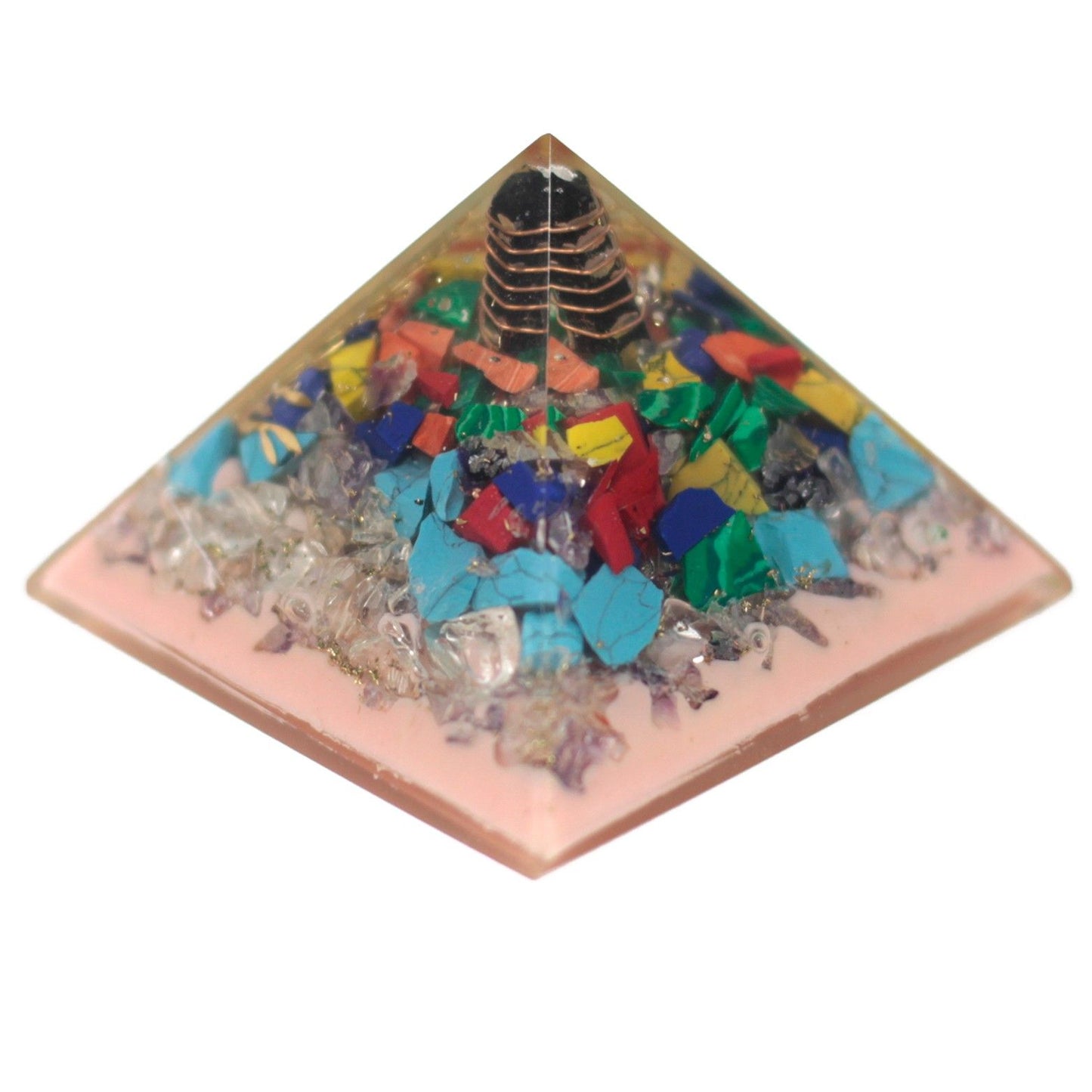 Lrg Organite Pyramid 70mm - Tree（earth base) – detail view