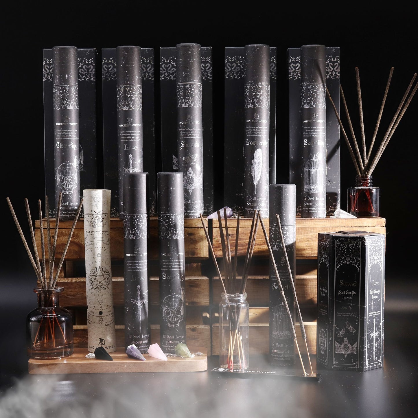 Ancient Witch Spell Incense - Seduction - Amethyst Pendulum – product image 6