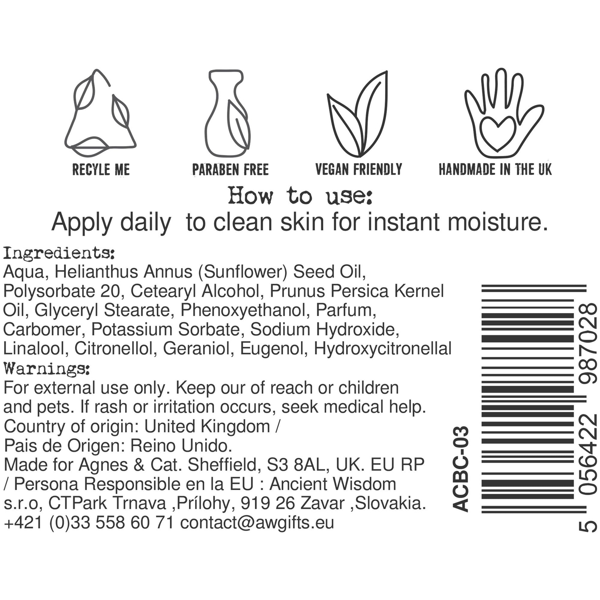 Agnes + Cat Hand & Body Cream - Japanese Bloom – lifestyle shot