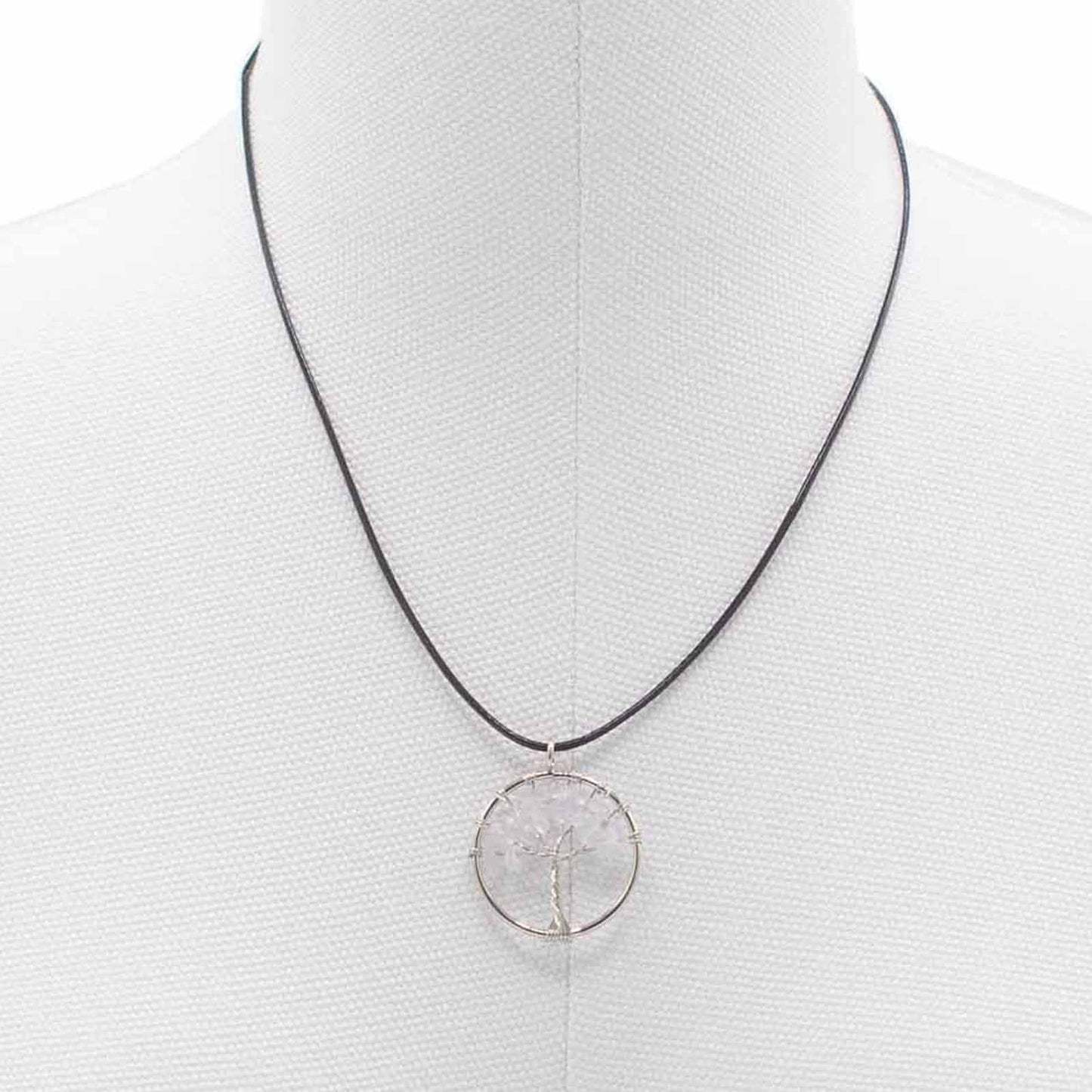 Tree of Life Pendant - Rock Crystal – detail view