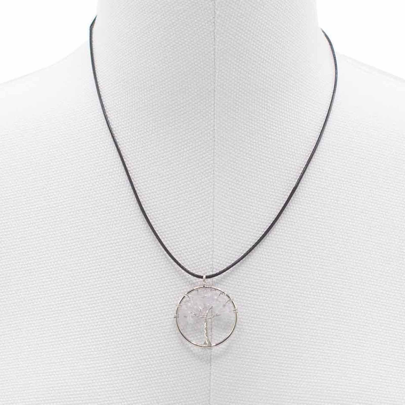 Tree of Life Pendant - Rock Crystal – detail view