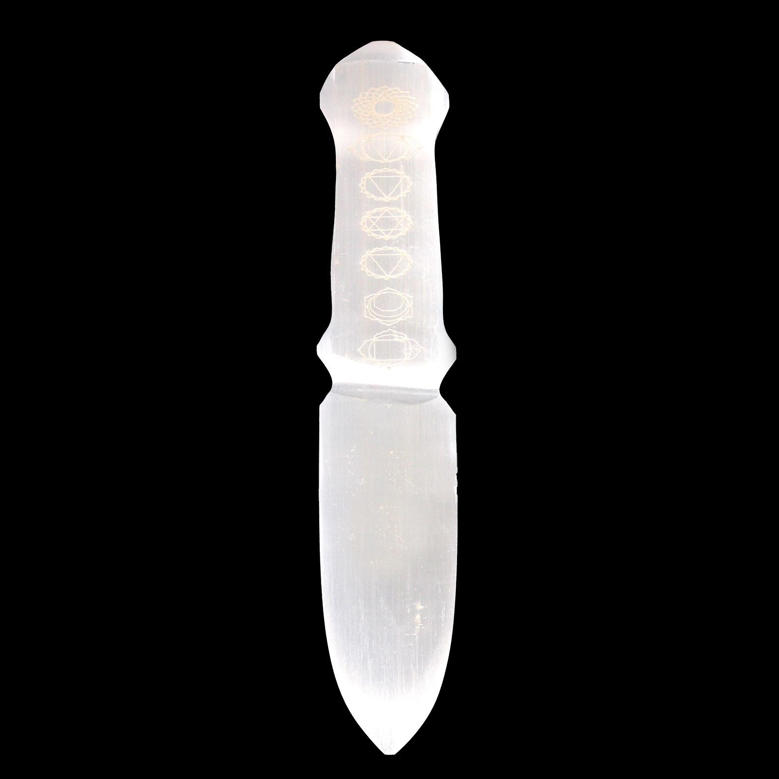 Selenite Ritual Knife - Chakra – packaging