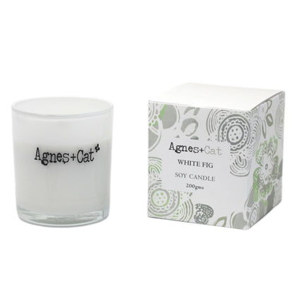 Agnes + Cat Votive Candle - White Fig | Auro & Co