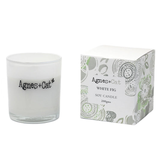 Agnes + Cat Votive Candle - White Fig | Auro & Co