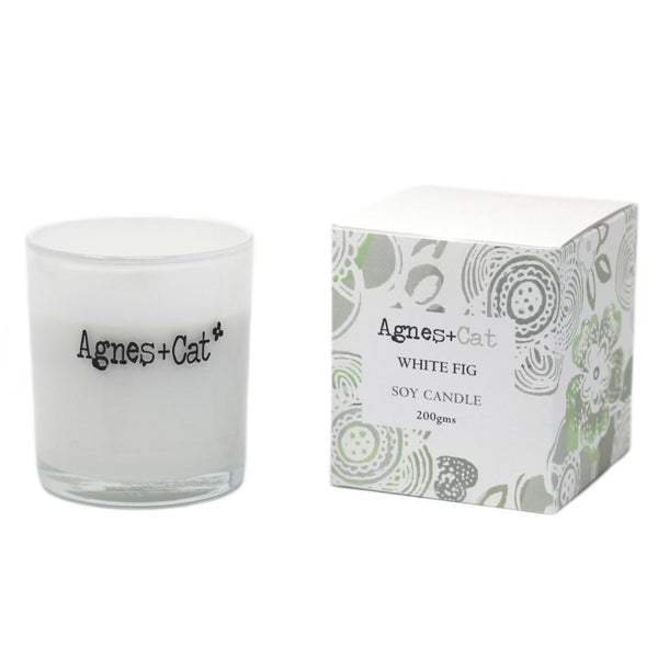 Agnes + Cat Votive Candle - White Fig | Auro & Co