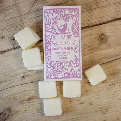 Pressed Peonies Wax Melts, Box of 8 - Agnes + Cat
