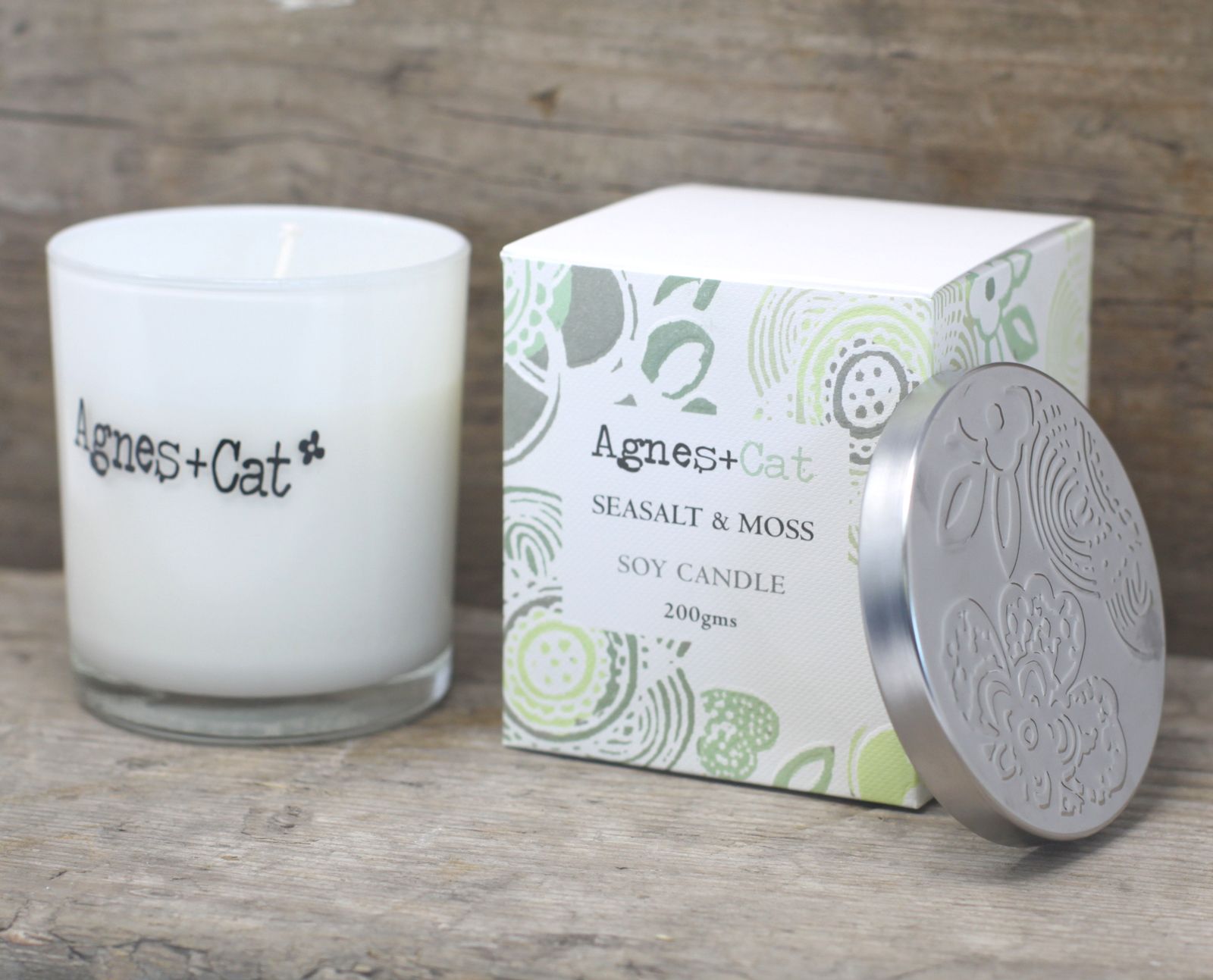 Agnes + Cat Votive Candle - Velvet Moon – packaging