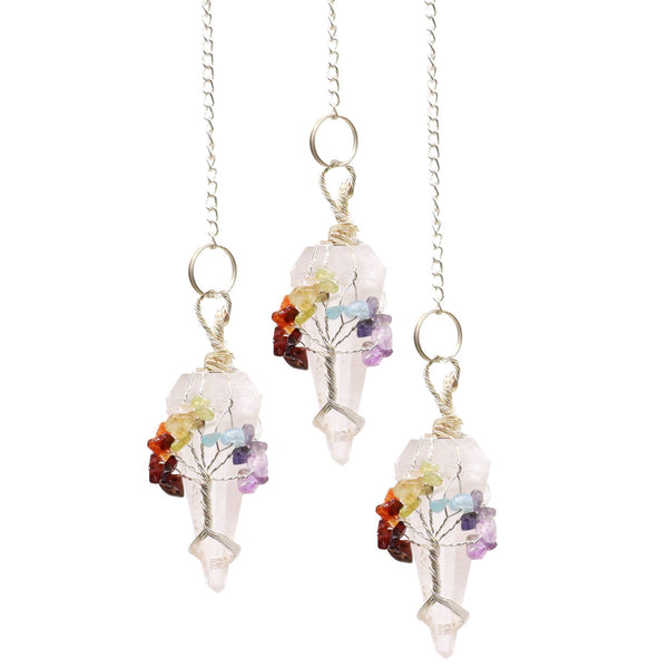 Magic Pendulum - Seven Chakra - Rock Quartz | Auro & Co