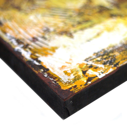 Golden Serenity – Buddha Painting with Lotus Flower (80×60cm)