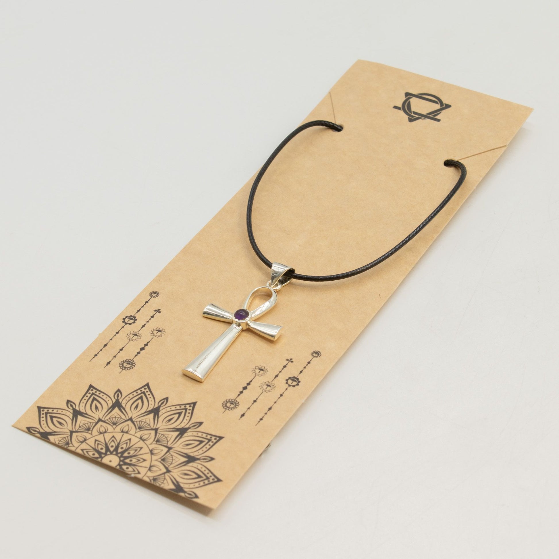 Indian Devotional Pendant - Silver Plated (45cm Cord)- Ankh Symbol of Eternal Life – product image 5