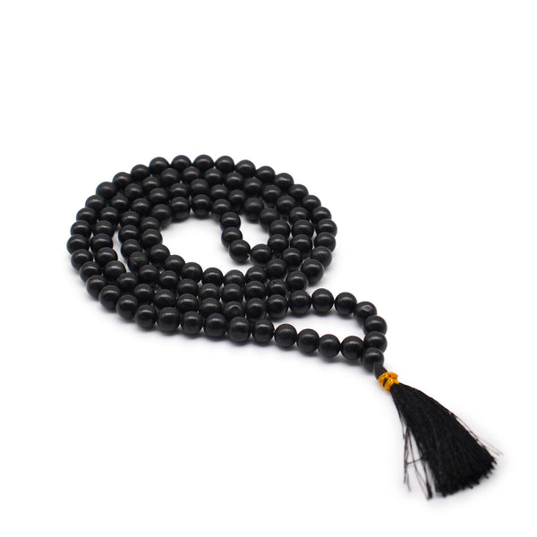 108 Bead Mala - Black Agate | Auro & Co