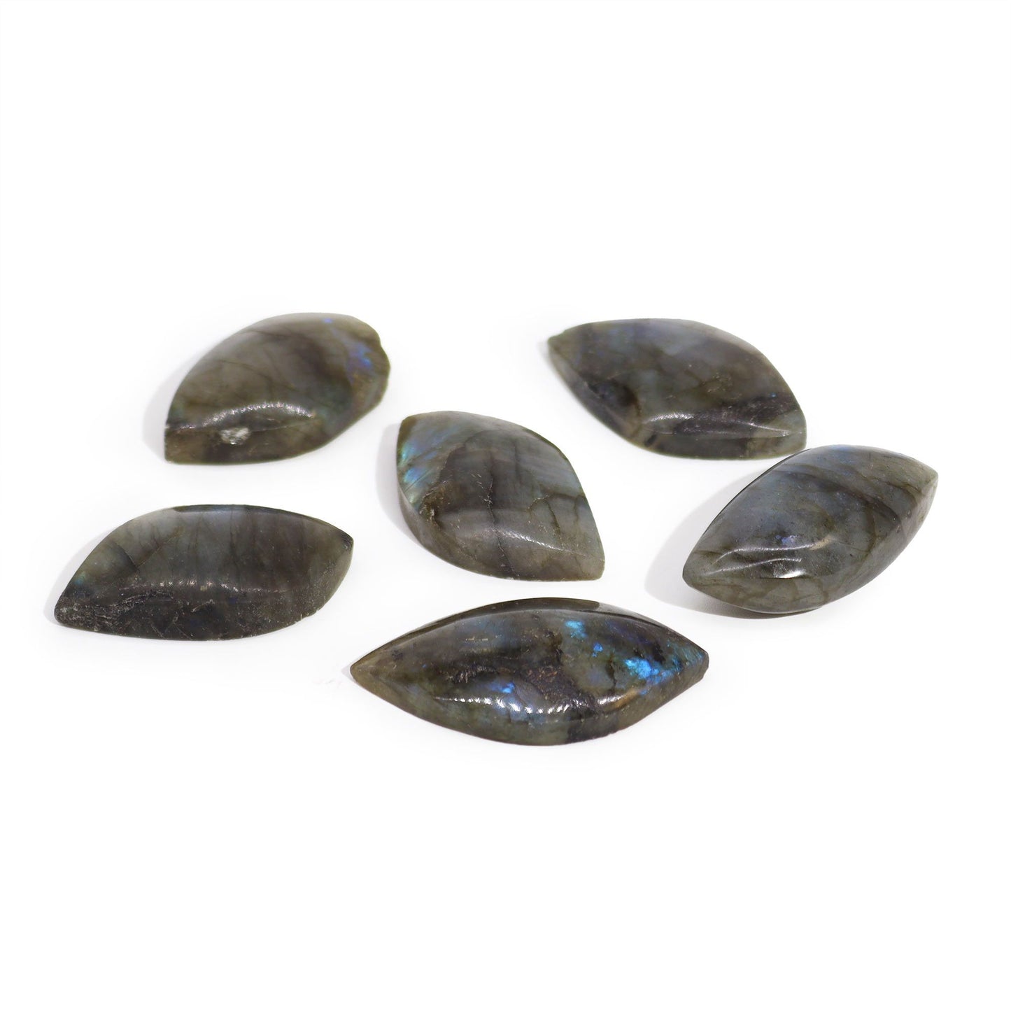 Madagascar Labradorite Leaf Stone (approx 15-20gms 45-55mm) | Auro & Co