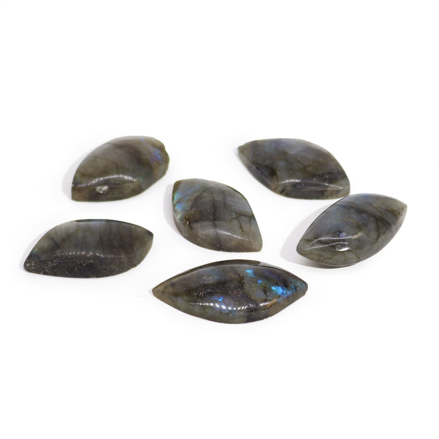Madagascar Labradorite Leaf Stone (approx 15-20gms 45-55mm) | Auro & Co