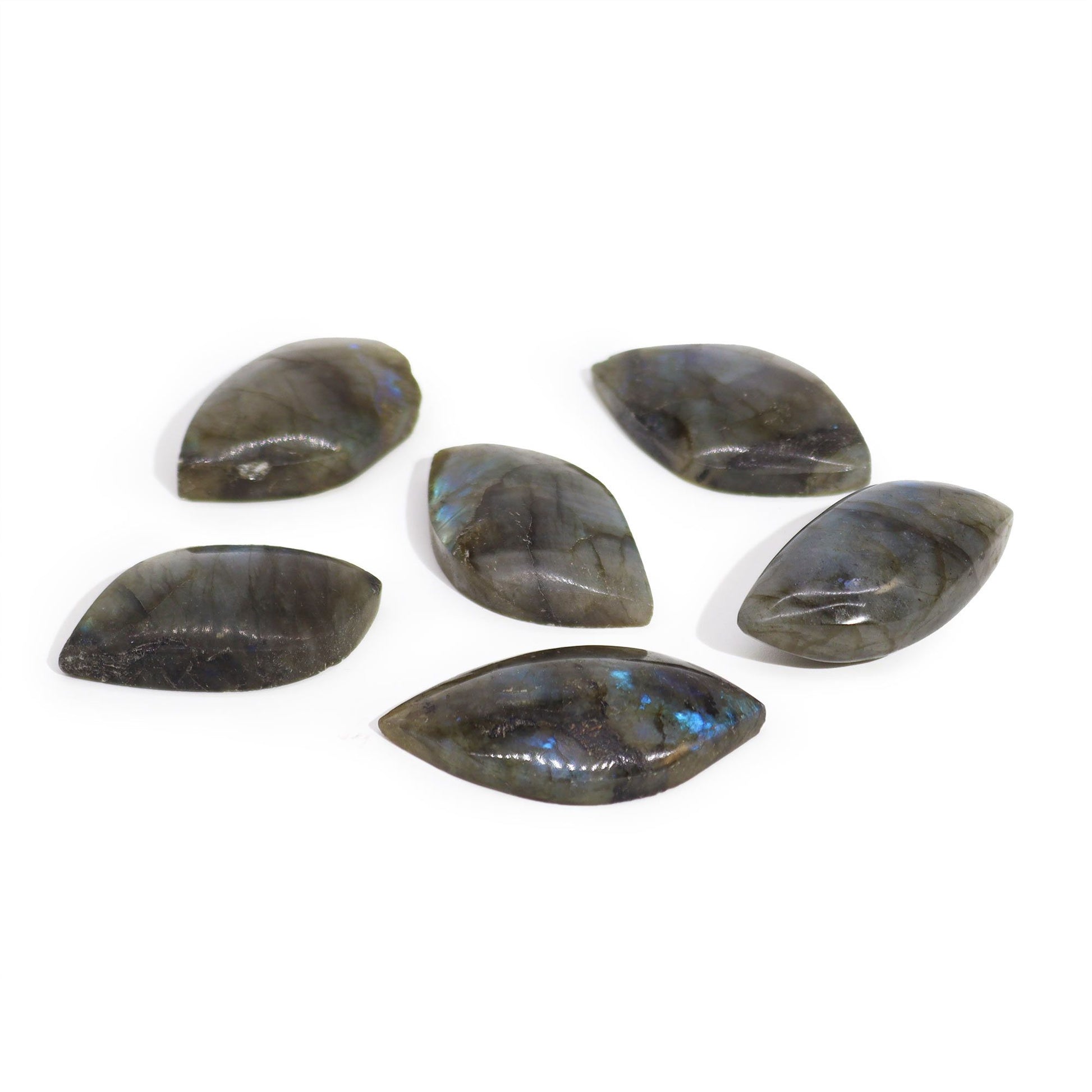 Madagascar Labradorite Leaf Stone (approx 15-20gms 45-55mm) | Auro & Co