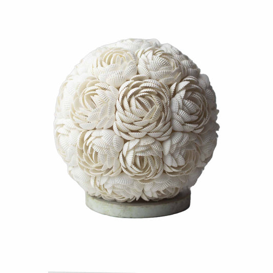 Coastal Rose Bloom Shell Lamp – Oval Glow (20cm)