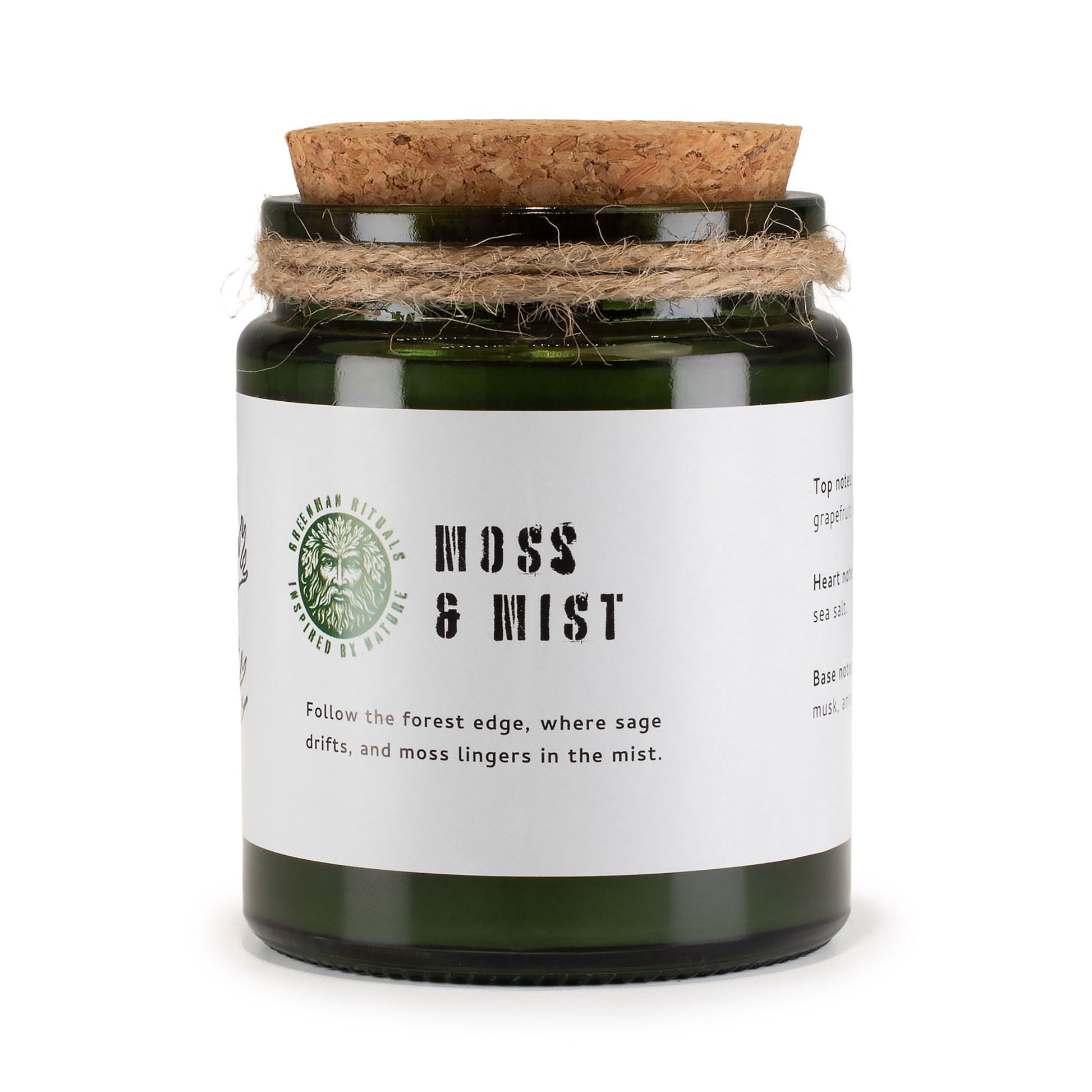 Greenman Woodwick Soy Candle - Moss & Mist | Auro & Co