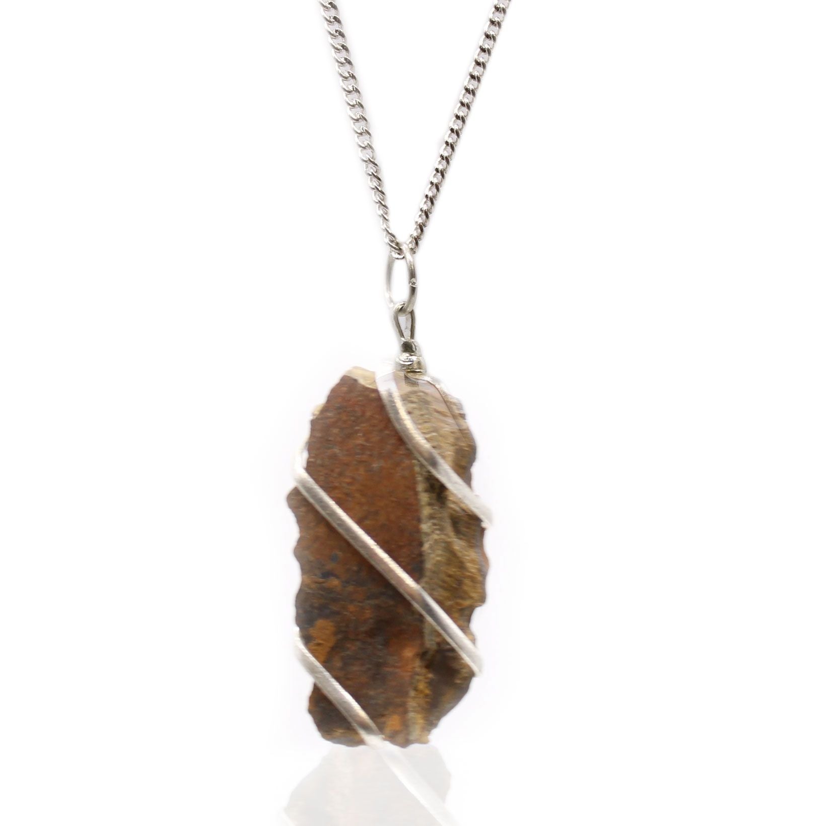 Cascade Wrapped Gemstone Necklace - Rough Tiger Eye | Auro & Co