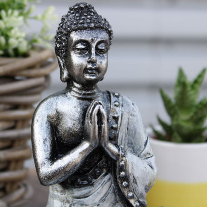 Black & Silver Sitting Buddha